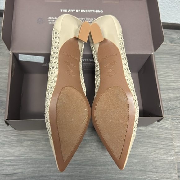 Franco Sarto Darcy Pump In Alabaster Beige Faux Raffia - Picture 3 of 7